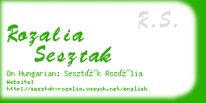 rozalia sesztak business card